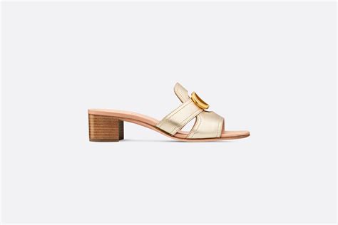 dior or 30 montaigne heeled slide|Dior Or 30 Montaigne Heeled Slide .